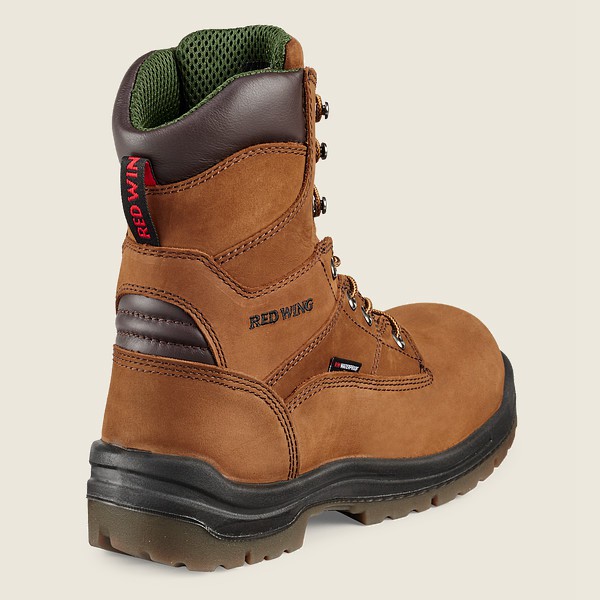 Red Wing Mens Safety Boots - King Toe® - 8-inch Insulated Waterproof Toe - Brown - ZYG589410